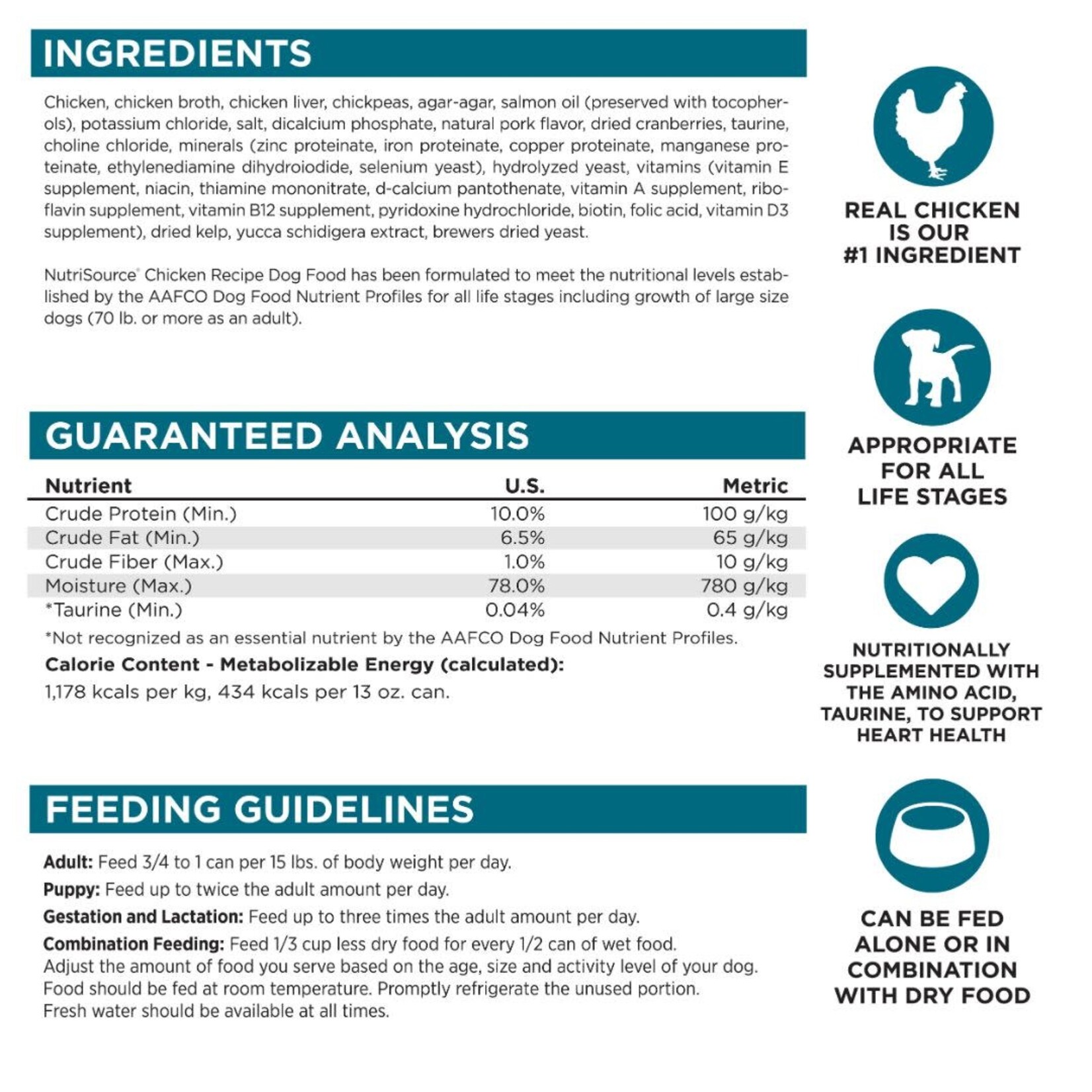 NutriSource NutriSource Chicken Recipe Canned Dog Food