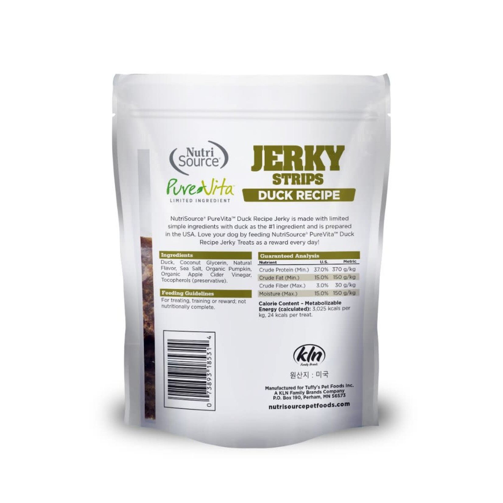 PureVita (by NutriSource) PureVita Duck Recipe Jerky Strips