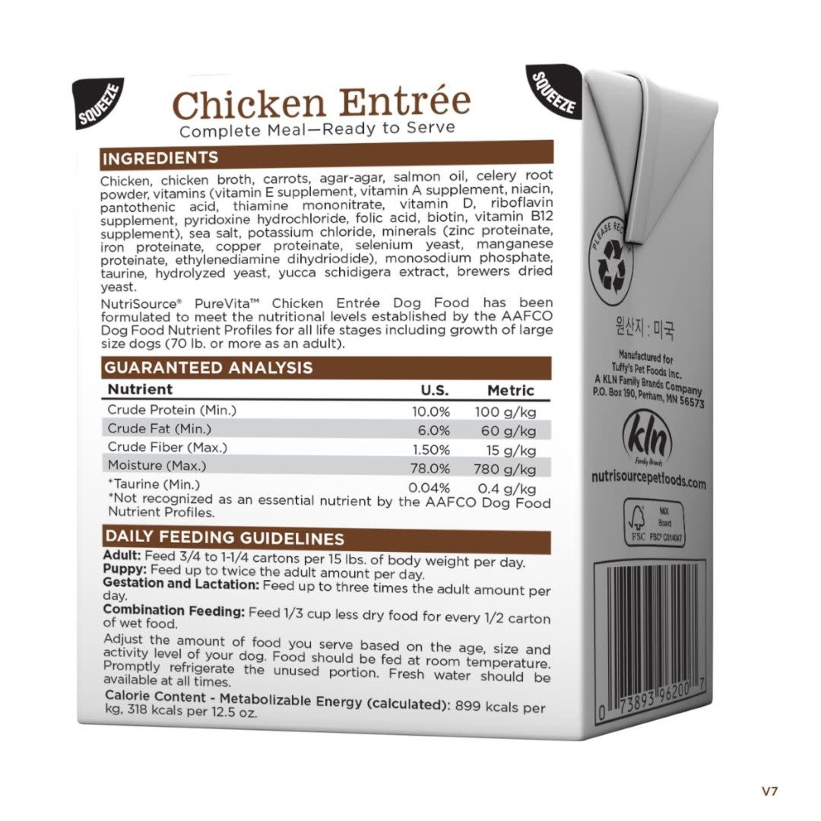 PureVita (by NutriSource) PureVita Chicken Entrée Wet Dog Food