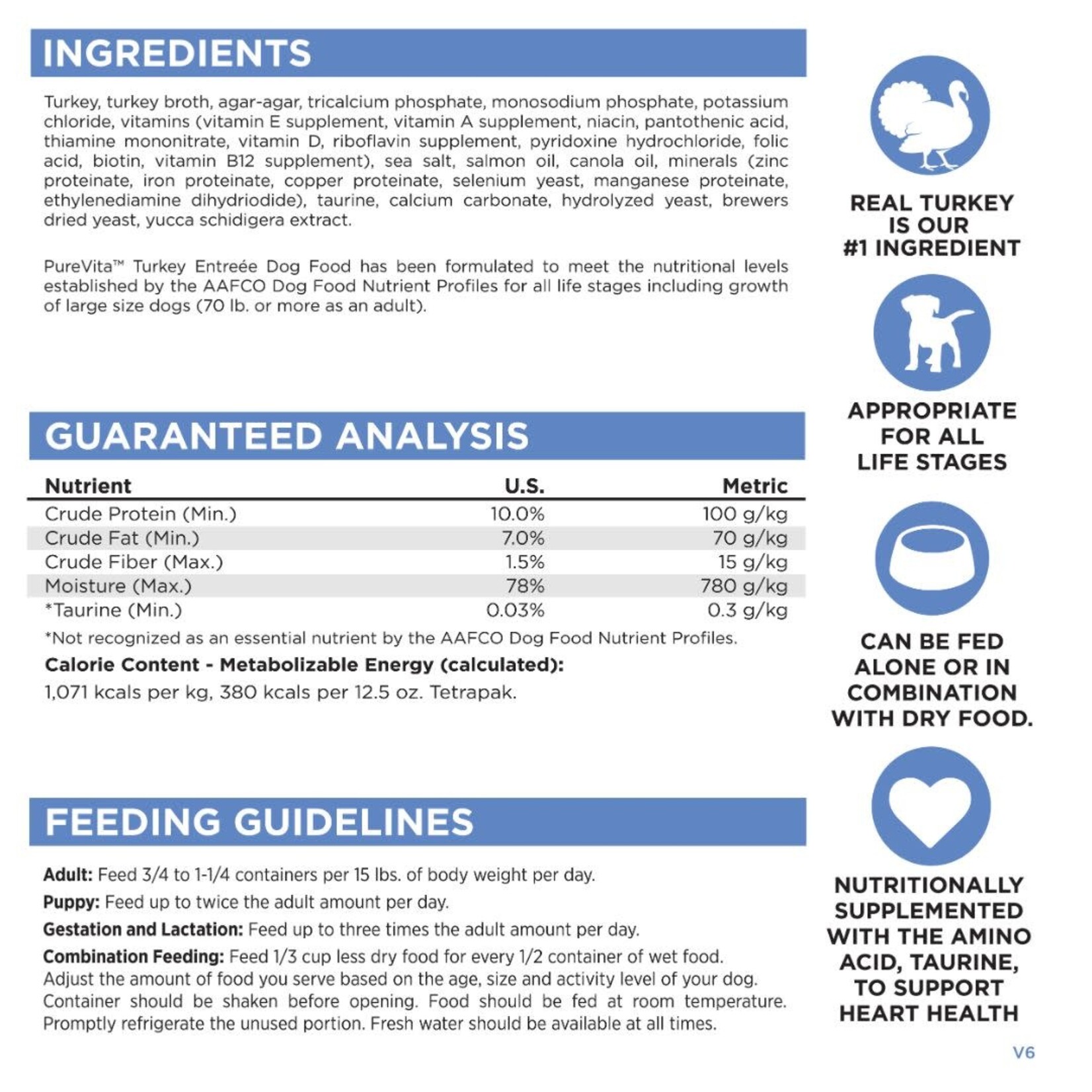 PureVita (by NutriSource) PureVita Turkey Entrée Wet Dog Food