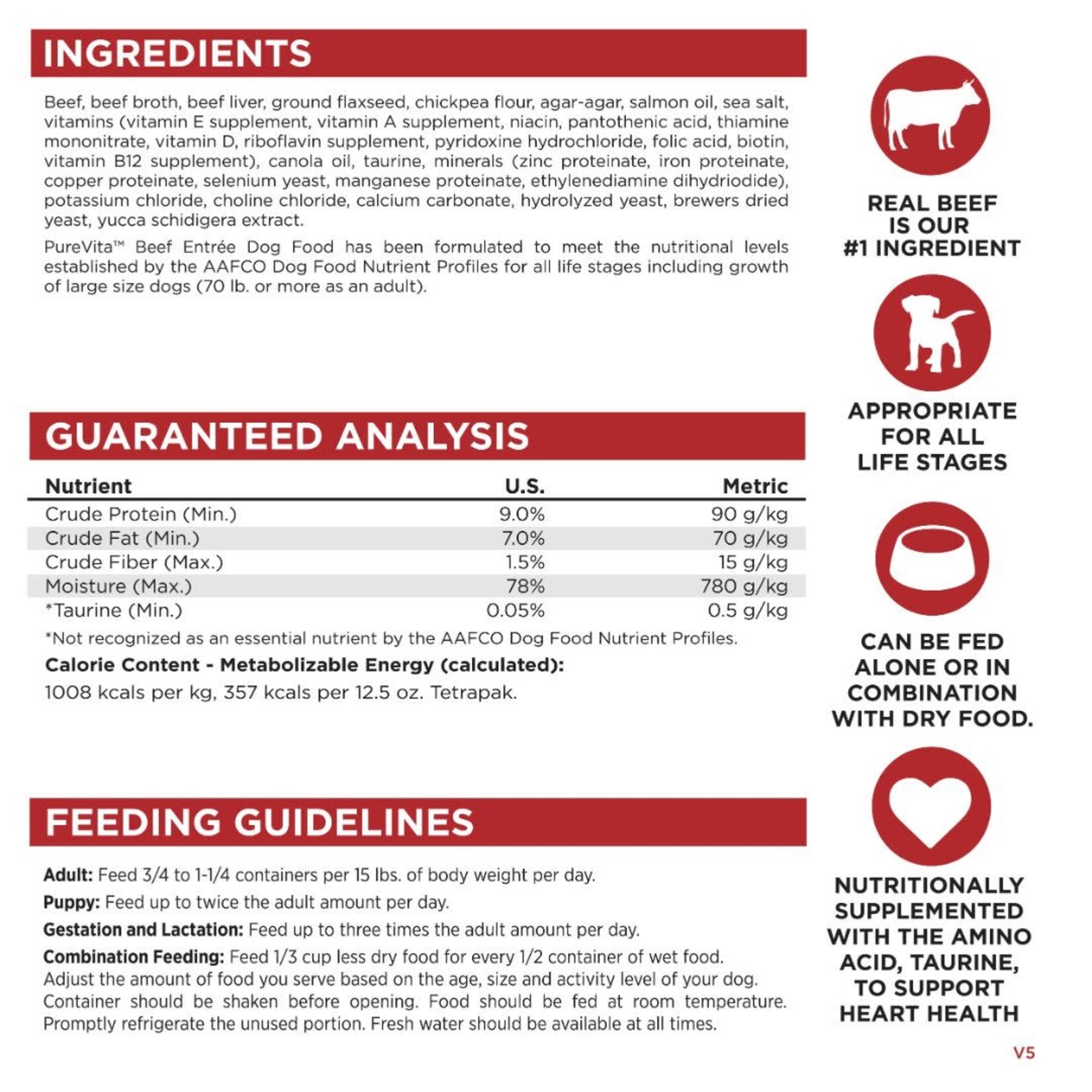 PureVita (by NutriSource) PureVita Beef Entrée Wet Dog Food