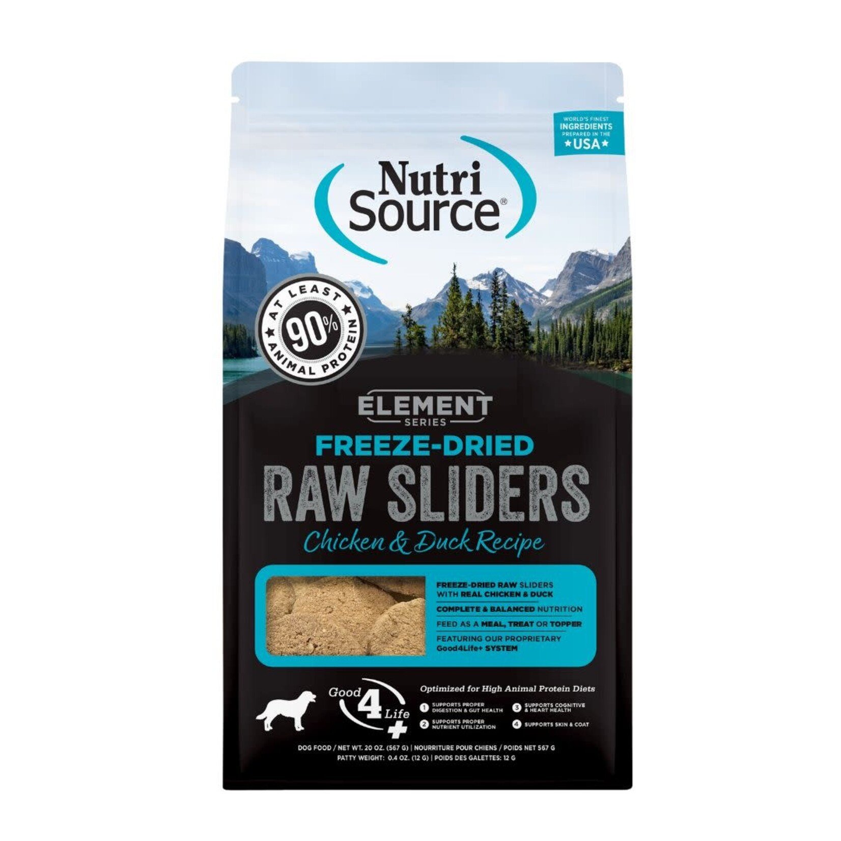 NutriSource NutriSource Element Series Freeze-Dried Chicken & Duck Raw Sliders