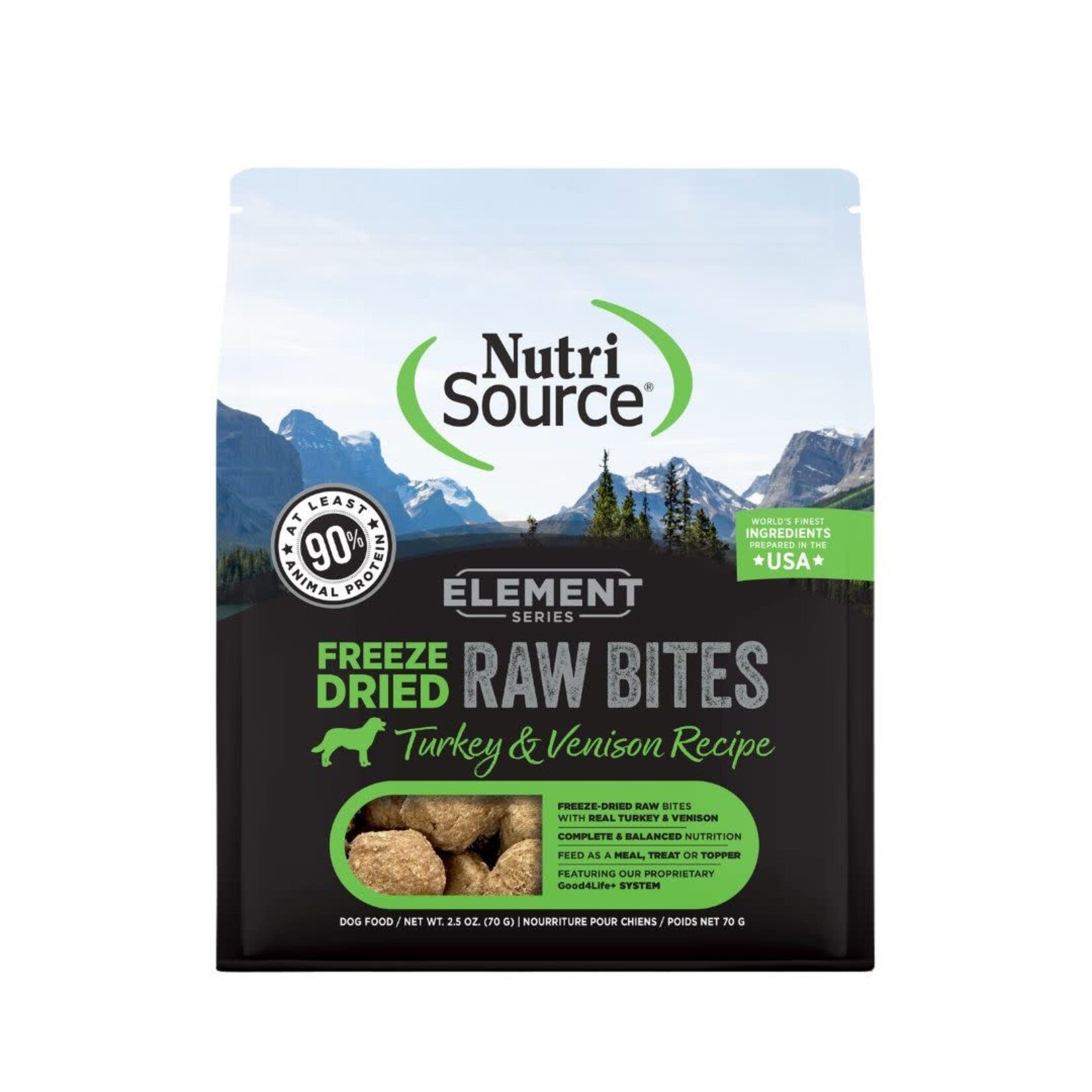 NutriSource NutriSource Element Series Freeze-Dried Turkey & Venison Raw Bites