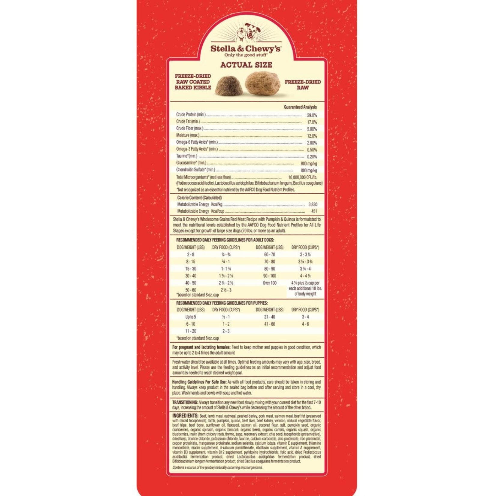 Stella & Chewys Stella & Chewy's Raw Blend Wholesome Grains Red Meat Recipe 3.5 lb