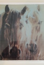 Glass Wall Hanging - Horses - 25.5 cm x 25.5cm