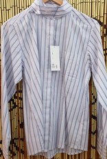 Windsor Apparel Long Sleeve Ratcatcher Shirt  - Navy/Pink/Grey - Size 14