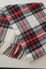 Scarf Cream/Red Tartan