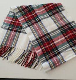 Scarf Cream/Red Tartan