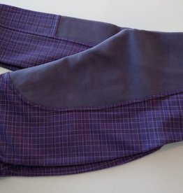 Windsor Jodhpur - Purple White/Maroon Stripe Check - Size 14