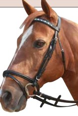 Showcraft Bridle - Linking Horse Head Browband -Black - Pony
