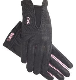 SSG SSG Riding Gloves ' for Hope' Cabretta Leather Spandex Gussets - Black - 7.5