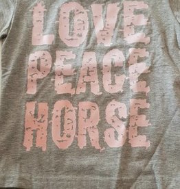 Hip Rider Youth Love Peace Horse T-Shirt