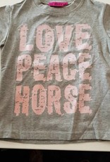 Hip Rider Youth Love Peace Horse T-Shirt