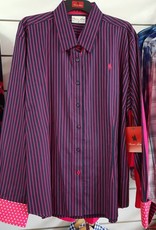Thomas Cook Thomas Cook Women's Cowan Stripe Long Shirt Dark Navy/Raspberry Size 18
