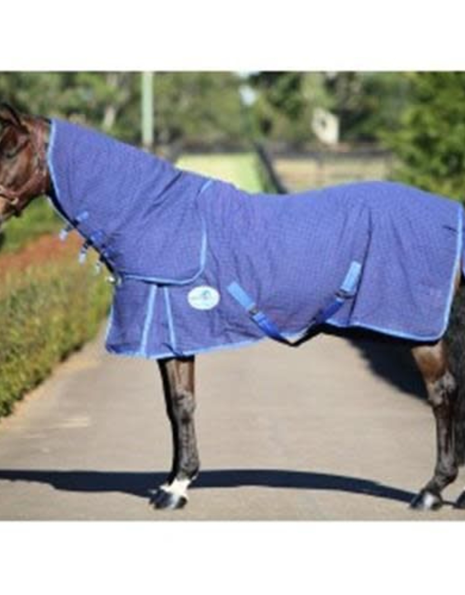 HorseMaster 600D Rug - Dark Navy with Royal/Grey Trim -5'3"