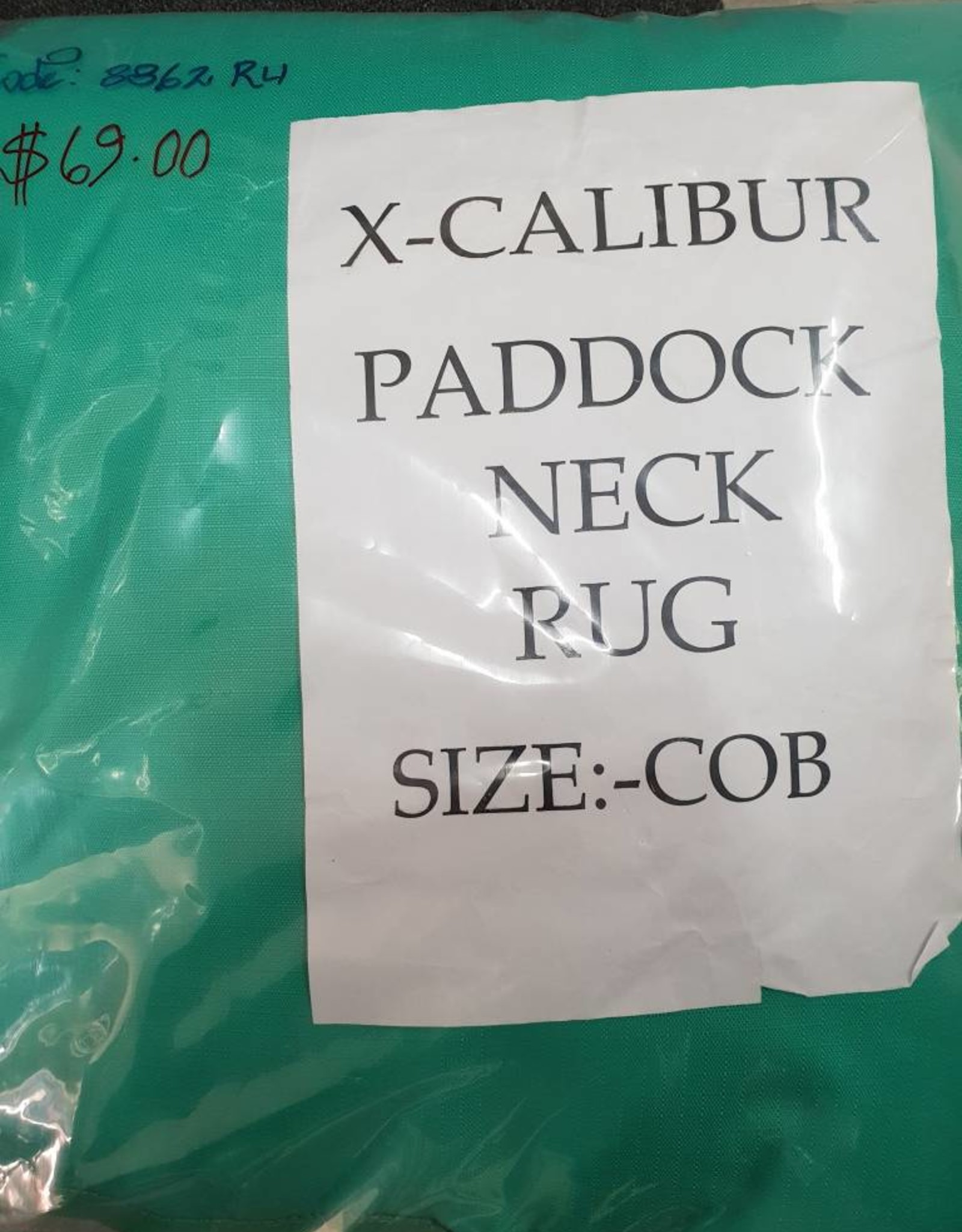 X-Calibur Paddock Neck Rug - Green/Grey - Cob