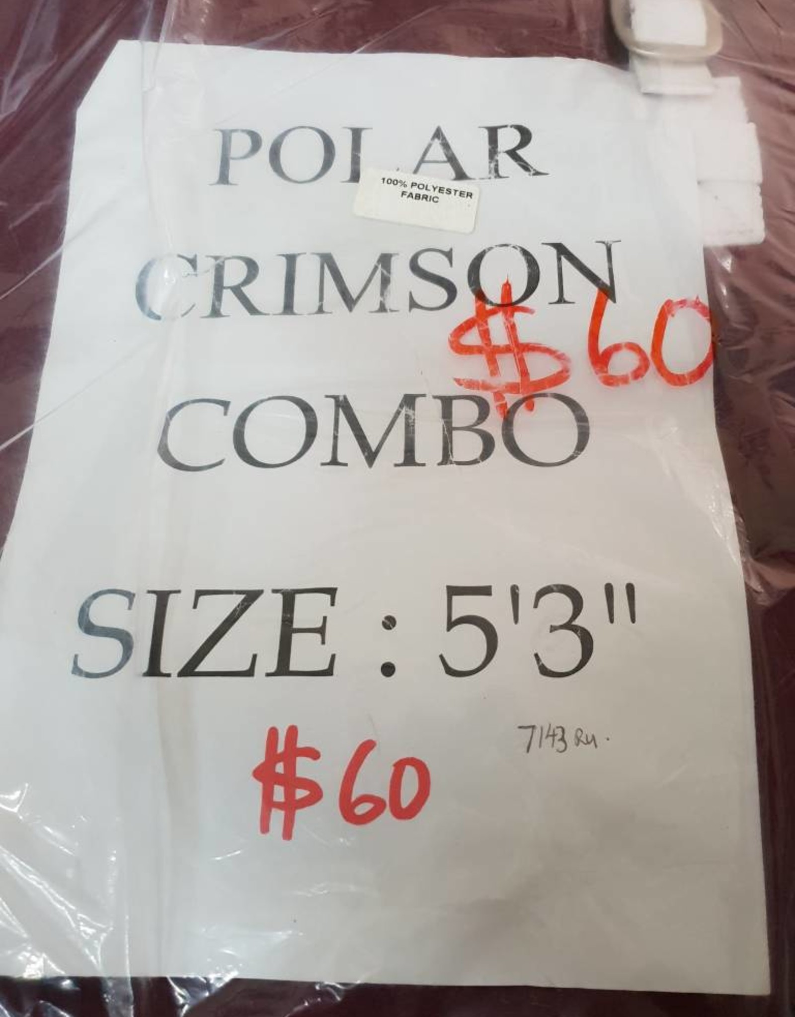 Polar Fleece Combo - Crimson - 5'3"