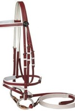 Horse Sense Eventing Bridle - Full - Cerise/White