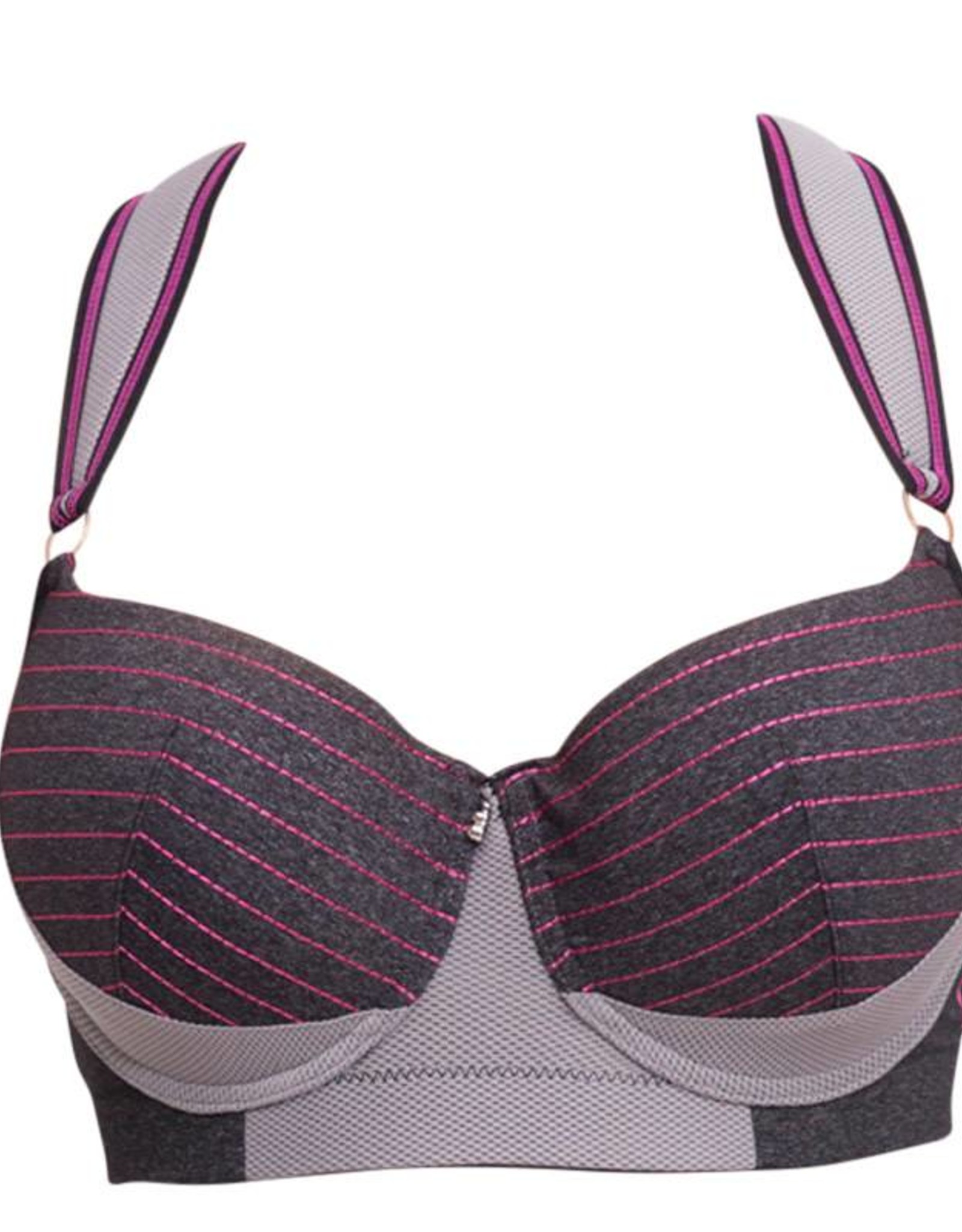 Q-Linn Barcelona Anthracite Sports Bra-10C - Mister Edz Saddlery