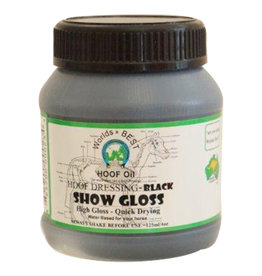 Worlds Best Hoof Oil Show Gloss 125ml - Black