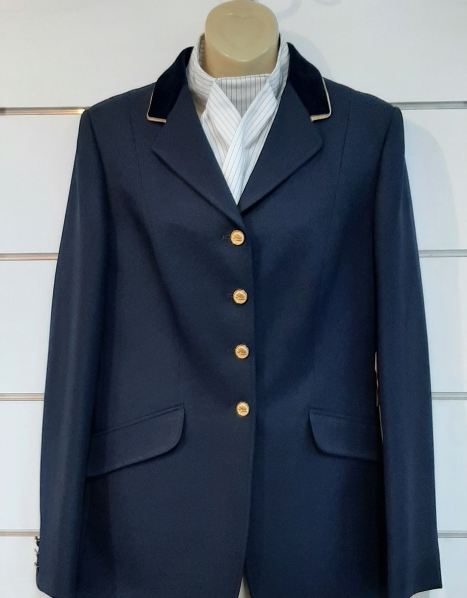 Windsor Apparel Ladies Warrendorf Jacket - Navy with Gold Piping  - Size 18