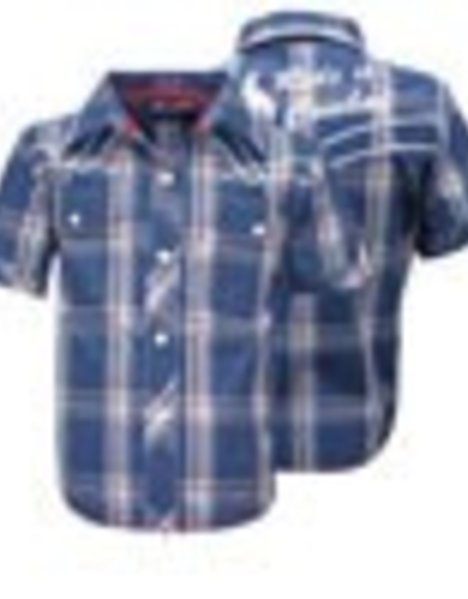 Wrangler Wrangler Boy's Callum Check Blue White Shirt Size 10