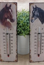 Thermometer Black Horse Wall Mounting