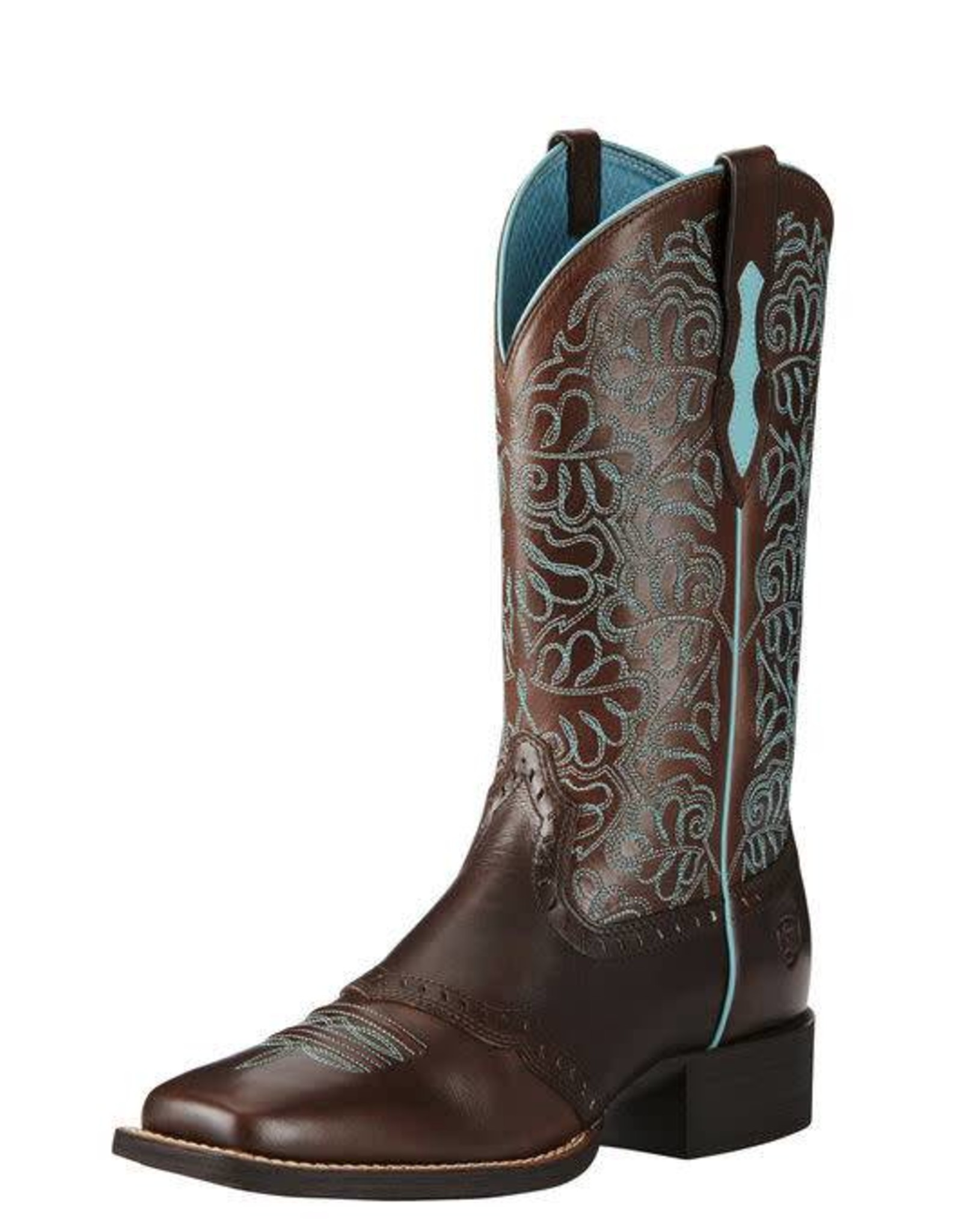 Ariat Ariat Round Up Remuda Dark Brown/Blue Western Boots Size 10 B Medium Width