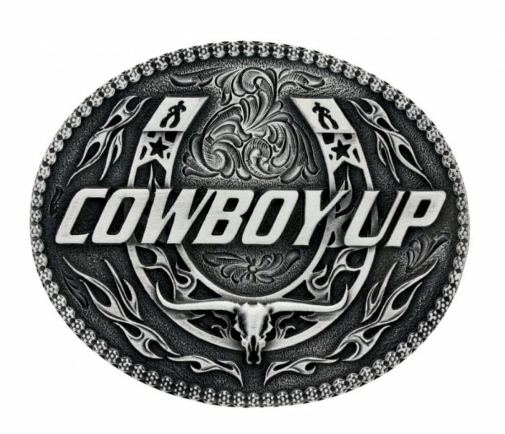 Montana Silversmiths Cowboy Up Belt Buckle