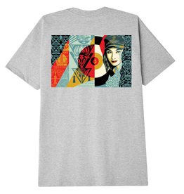 OBEY OBEY RAISE THE LEVEL TEE GREY