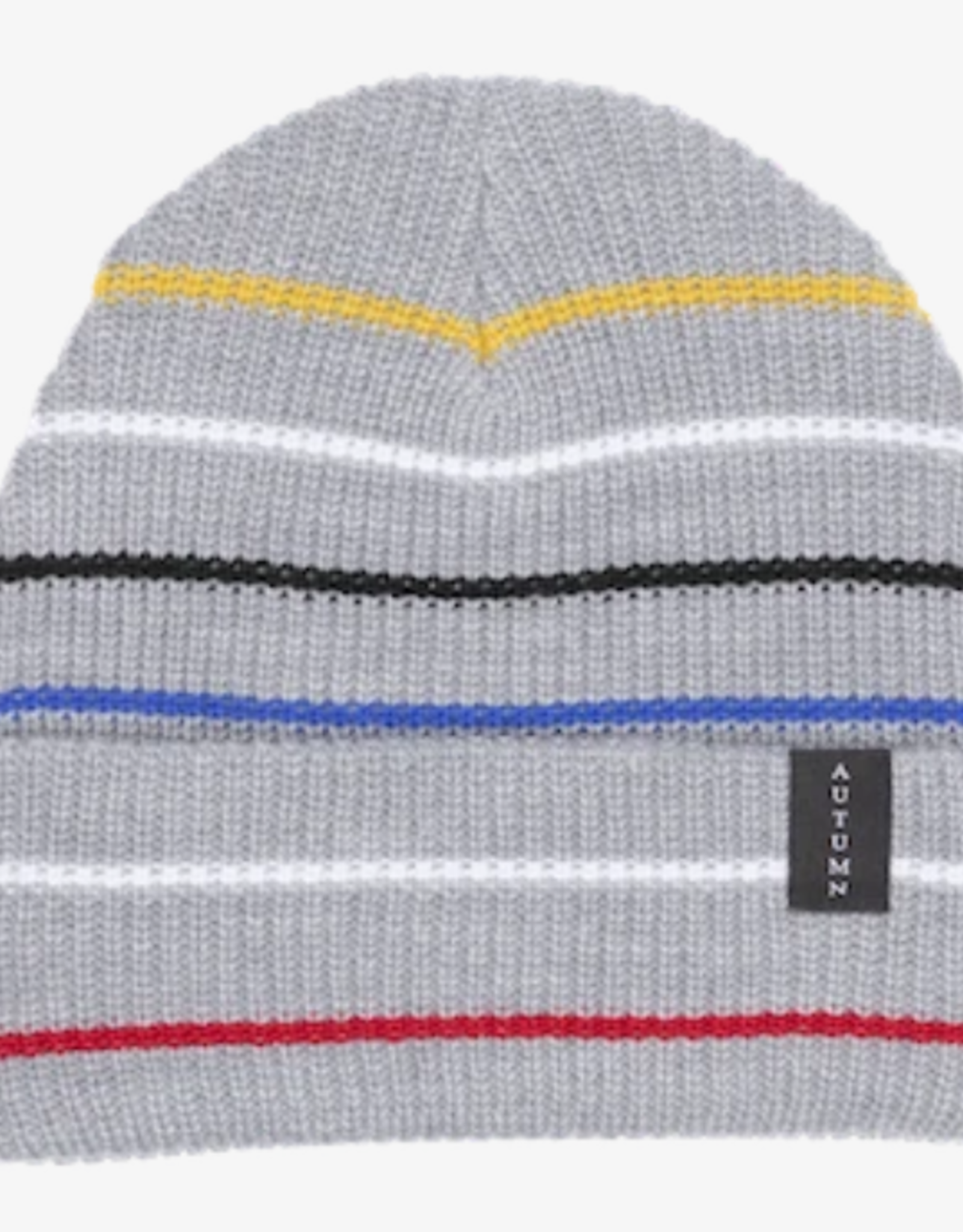 MULTI STRIPE BEANIE GREY 