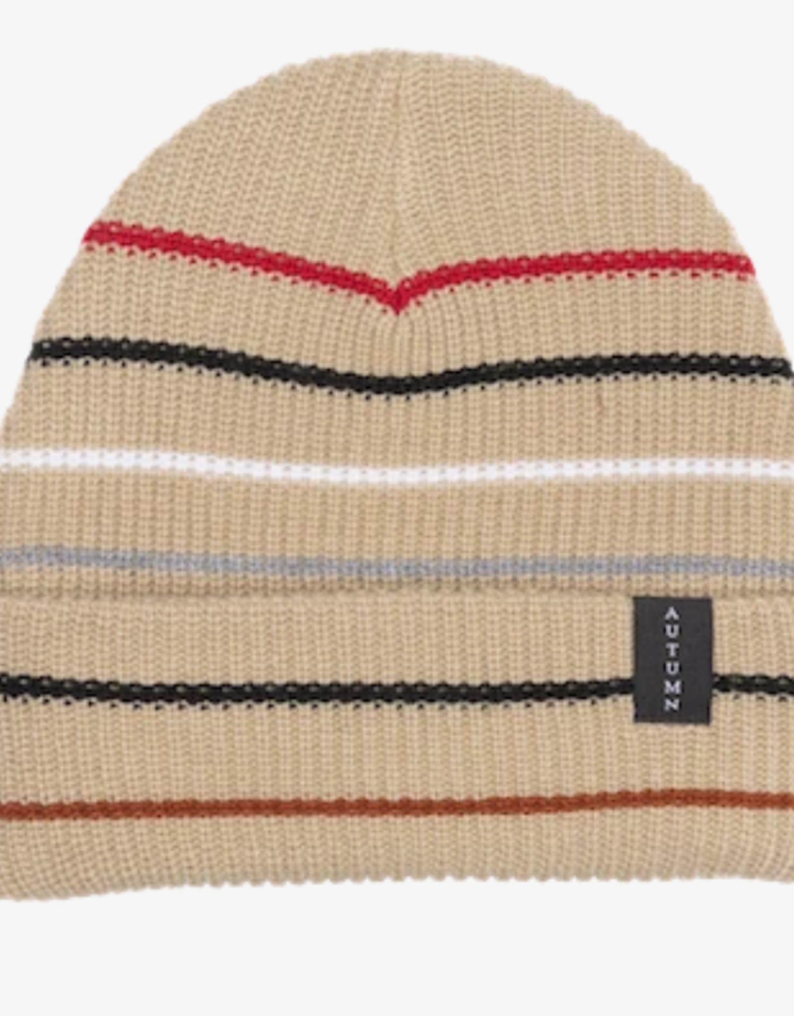 MULTI STRIPE BEANIE KHAKI 
