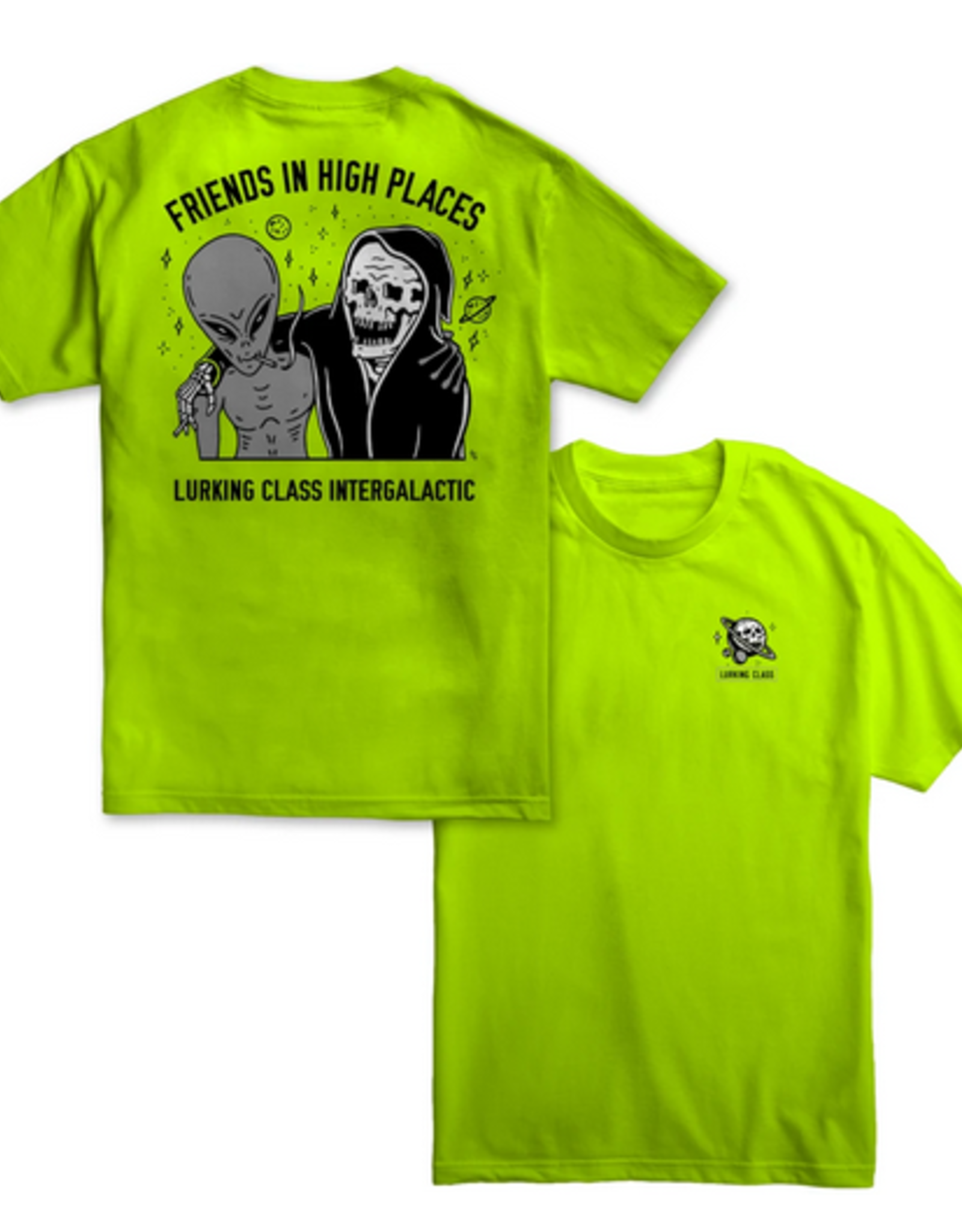 LURKING CLASS LURKING CLASS HIGH PLACES TEE SAFETY GREEN