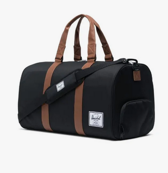 HERSCHEL HERSCHEL NOVEL DUFFLE BAG 42.5L BLACK TAN - The Garden