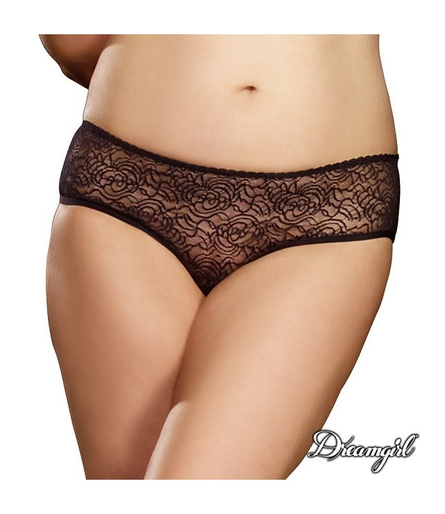 Dreamgirl Dreamgirl Ruffled Fun Crotchless Panty Queen