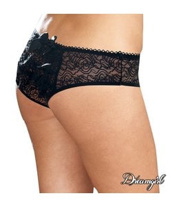 Dreamgirl Ruffled Fun Crotchless Panty Queen