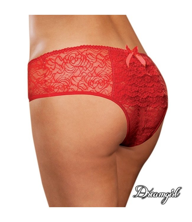 Dreamgirl Dreamgirl Ruffled Fun Crotchless Panty Queen