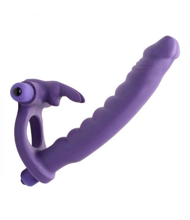 Frisky Frisky Double Delight Dual Penetration Vibrating Rabbit Cock Ring
