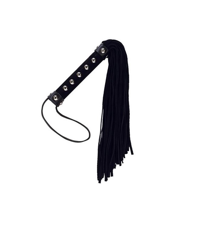 Punishment Large Suede Whip with Studs
