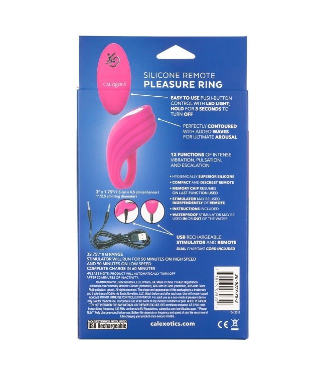 CalExotics Silicone Remote Pleasure Ring