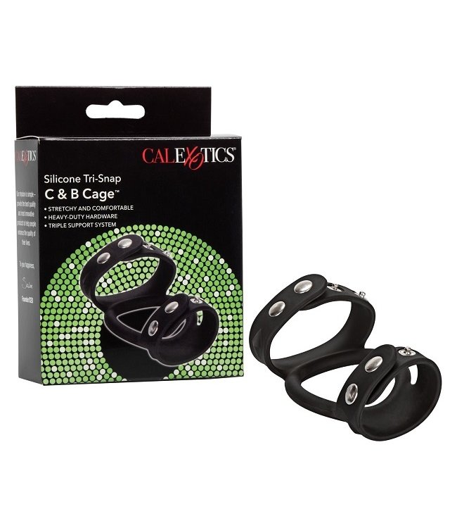 CalExotics Silicone Tri-Snap Cock & Ball Cage