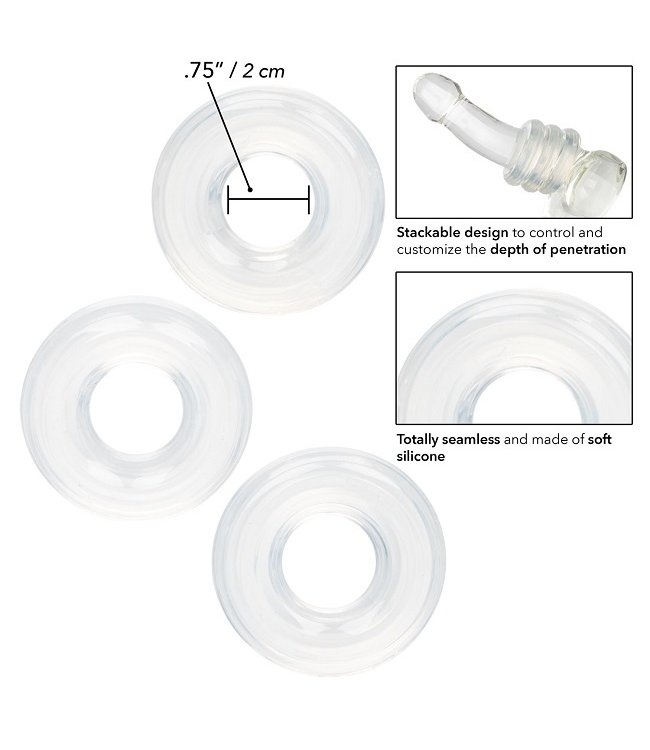 CalExotics Set of 3 Silicone Stacker Rings