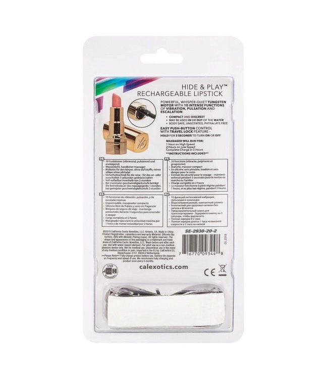 CalExotics Hide & Play Rechargeable Lipstick