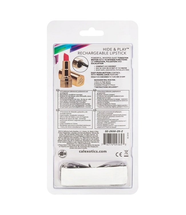CalExotics Hide & Play Rechargeable Lipstick