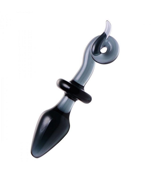 Swine Pig Tail Glass Anal Plug