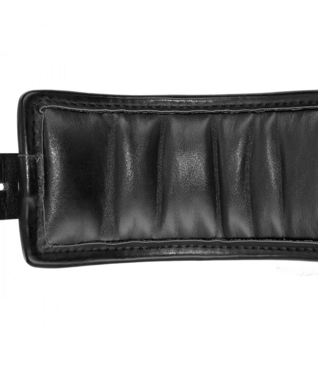 Strict Leather Locking Padded Wrist Cuffs with Chain