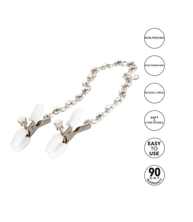 CalExotics Crystal Chain Nipple Clamps