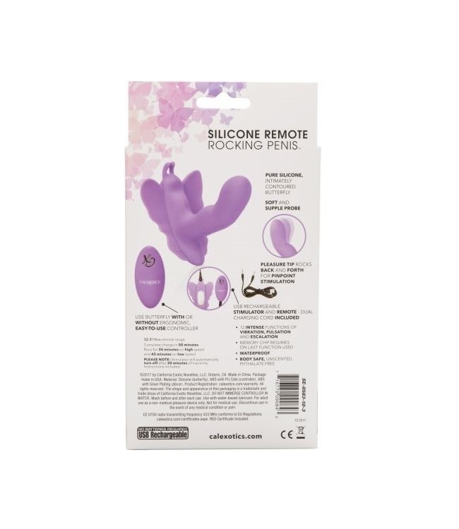CalExotics Venus Butterfly Silicone Remote Rocking Penis
