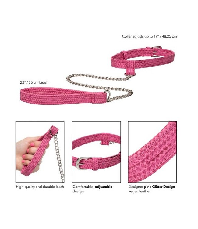 CalExotics Tickle Me Pink Collar and Leash