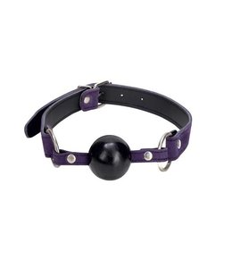 Punishment Purple Suede Ball Gag